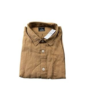 Todd Snyder Brown Baird Mcnutt Irish Linen Men's L/S Button Front 2XL NWT Slim